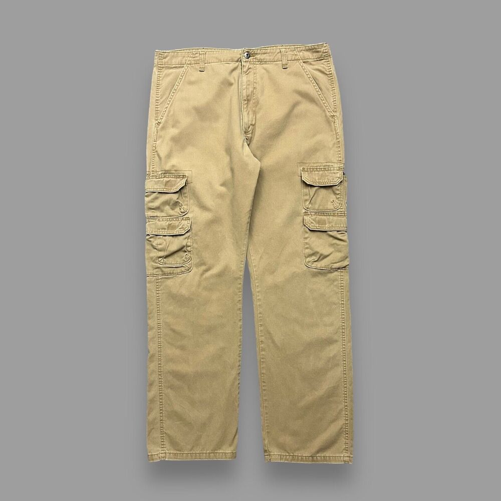 Vintage Wrangler Cargo Pants Military Baggy Fit y2k 36x32 (37x32) Beige Tan